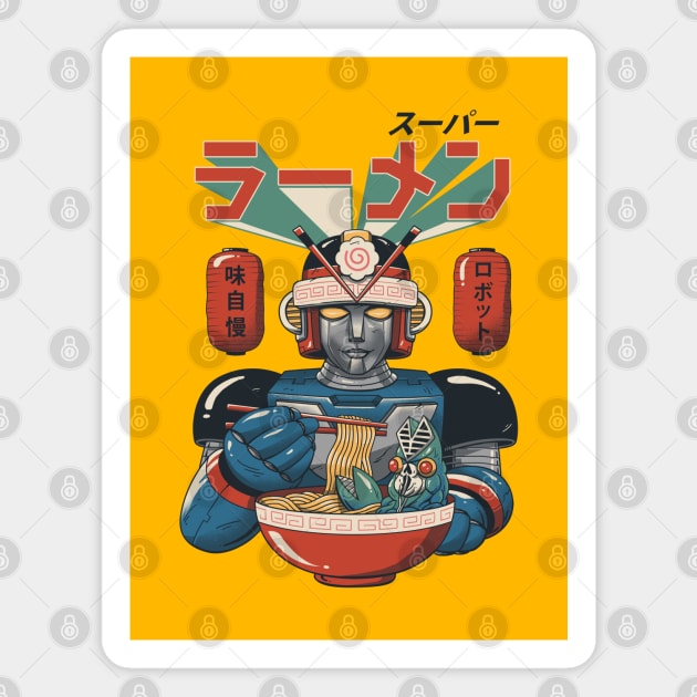 Super Ramen Bot Magnet by Vincent Trinidad Art